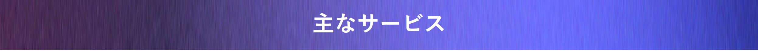 主なサービス