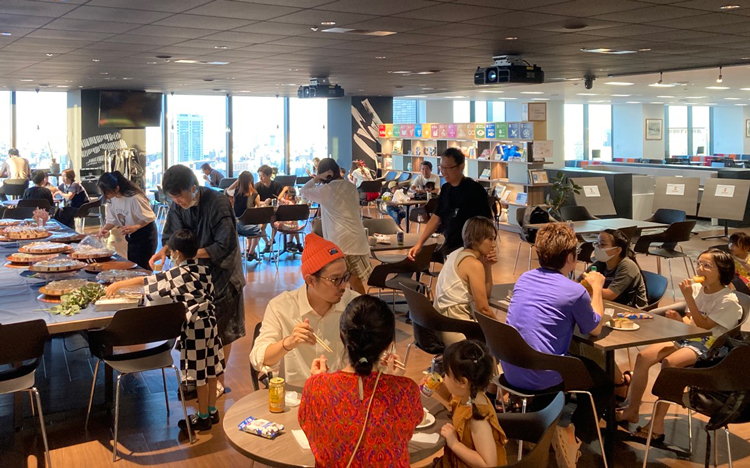 スコープ飯田橋オフィス 花火鑑賞＆夏祭りの様子